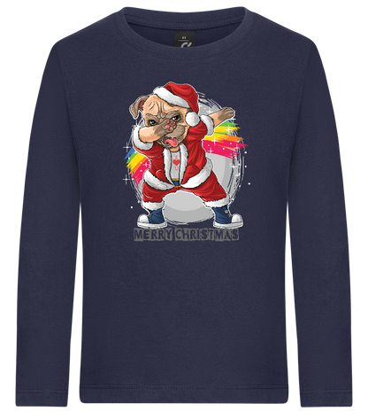 Christmas Dab Design - Premium kids long sleeve t-shirt_FRENCH NAVY_front