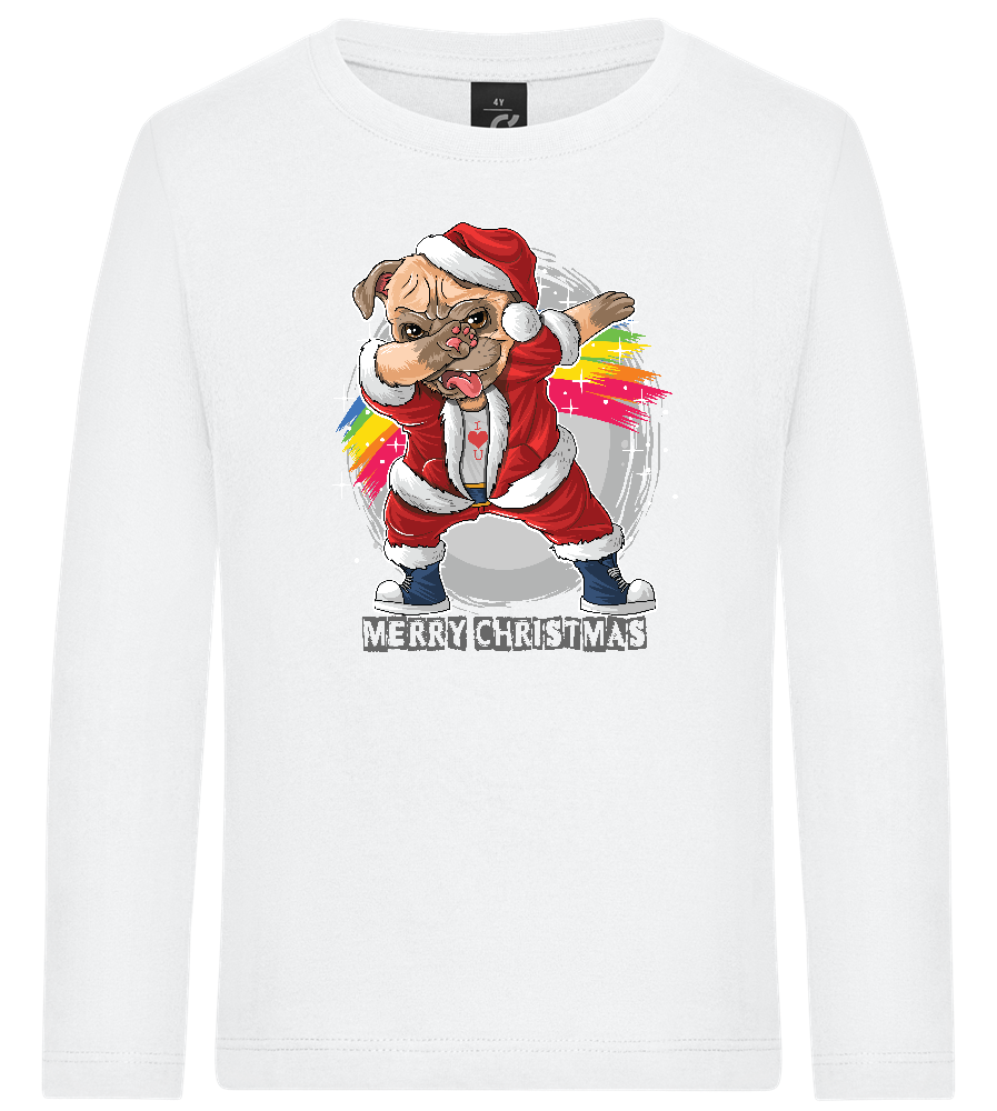 Christmas Dab Design - Premium kids long sleeve t-shirt_WHITE_front