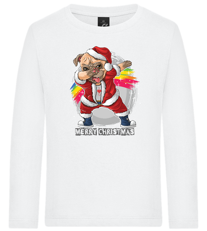 Christmas Dab Design - Premium kids long sleeve t-shirt_WHITE_front