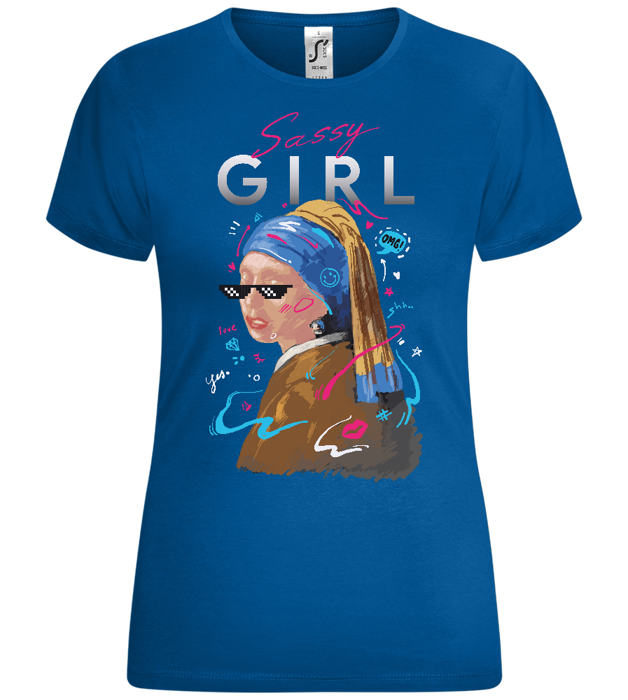 a sassy Girl Design - Comfort women's t-shirt_ROYAL_front