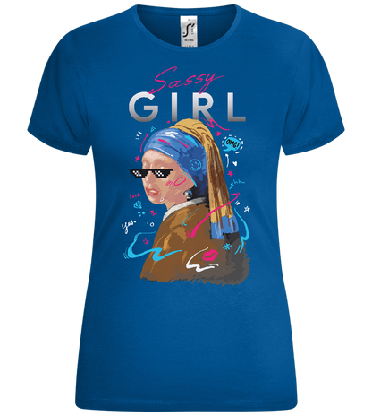 a sassy Girl Design - Comfort women's t-shirt_ROYAL_front