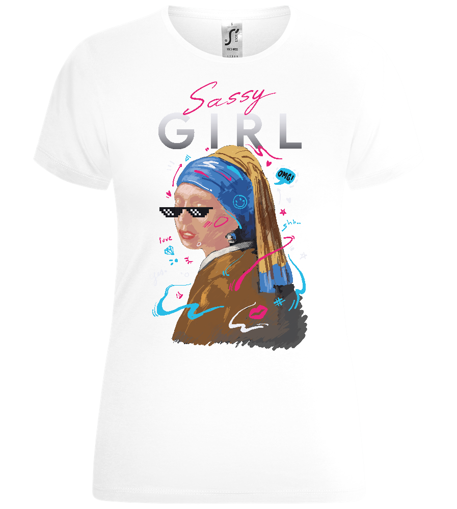 a sassy Girl Design - Comfort women's t-shirt_WHITE_front