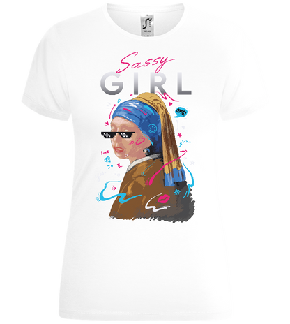 a sassy Girl Design - Comfort women's t-shirt_WHITE_front