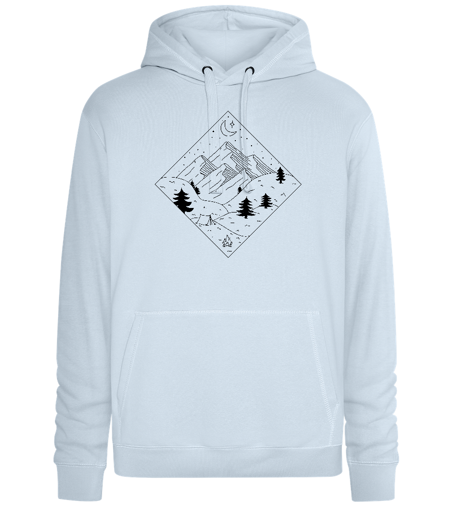 Under the Stars Design - Premium unisex hoodie_CREAMY BLUE_front