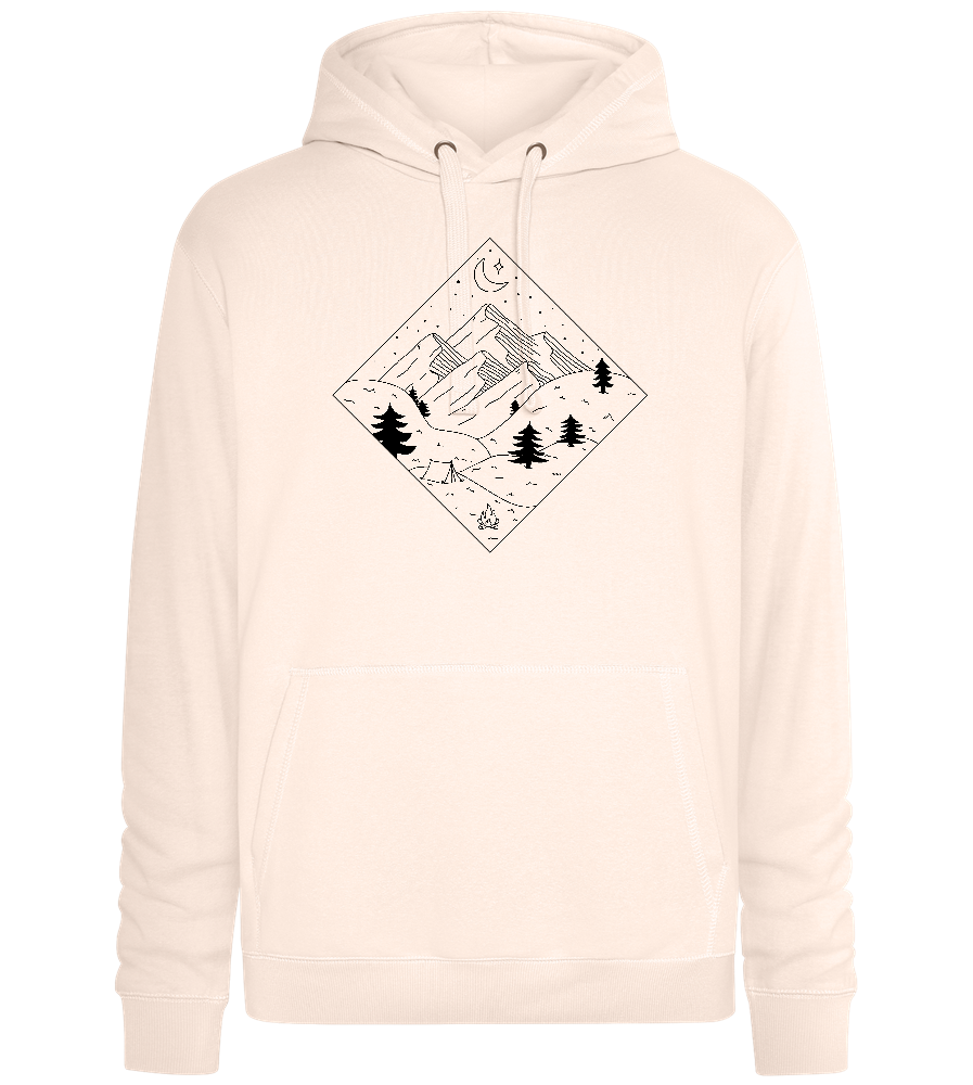 Under the Stars Design - Premium unisex hoodie_LIGHT PEACH ROSE_front