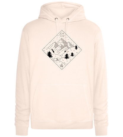 Under the Stars Design - Premium unisex hoodie_LIGHT PEACH ROSE_front