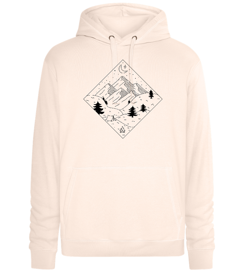 Under the Stars Design - Premium unisex hoodie_LIGHT PEACH ROSE_front