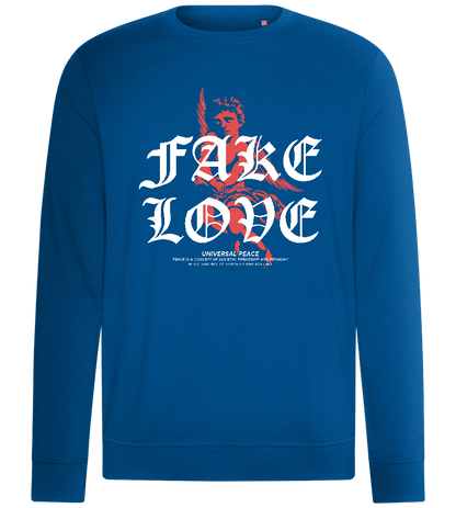 Fake Love Text Design - Comfort unisex sweater_ROYAL_front