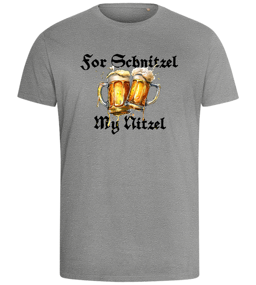 For Schnitzel Design - Comfort men's fitted t-shirt_ORION GREY_front