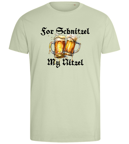 For Schnitzel Design - Comfort men's fitted t-shirt_SILESTONE_front