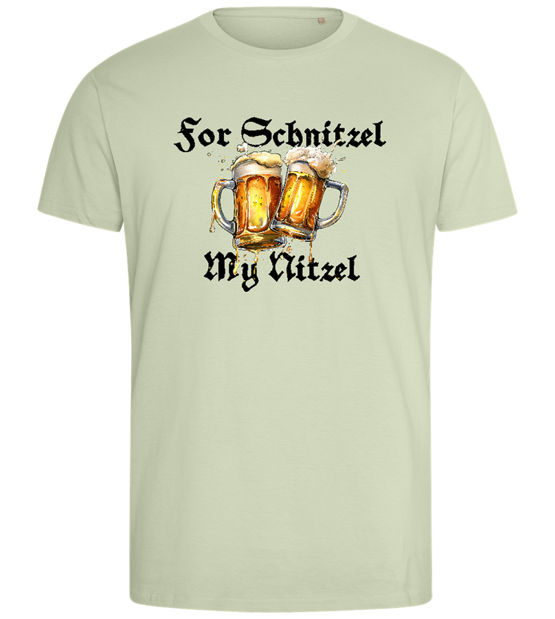 For Schnitzel Design - Comfort men's fitted t-shirt_SILESTONE_front