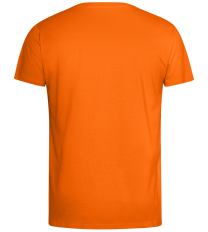 For Schnitzel Design - Comfort men's fitted t-shirt_ORANGE_back