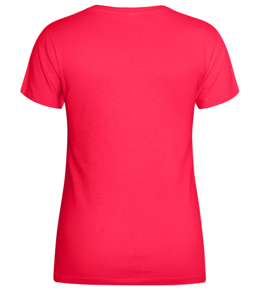 Sleighin' It Design - Basic women's t-shirt_CORAL_back