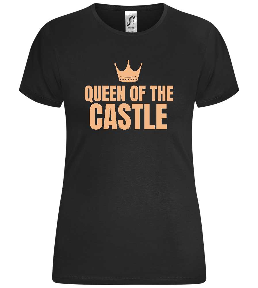 Queen of the Castle Crown Design - Comfort women's t-shirt_DEEP BLACK_front