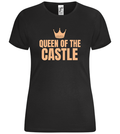 Queen of the Castle Crown Design - Comfort women's t-shirt_DEEP BLACK_front