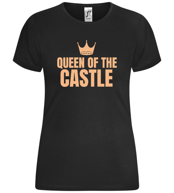 Queen of the Castle Crown Design - Comfort women's t-shirt_DEEP BLACK_front