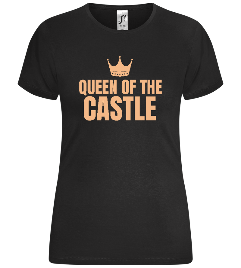 Queen of the Castle Crown Design - Comfort women's t-shirt_DEEP BLACK_front