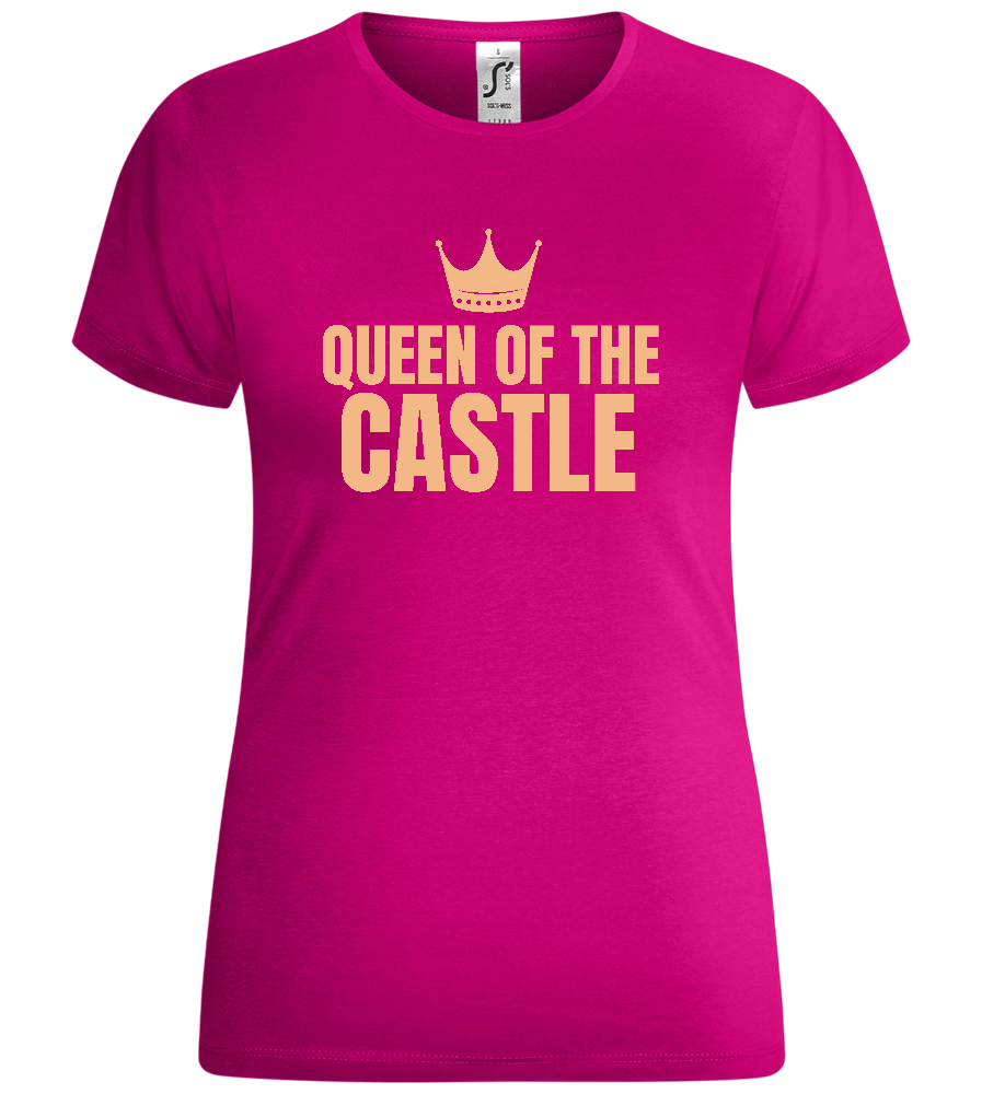 Queen of the Castle Crown Design - Comfort women's t-shirt_FUCHSIA_front