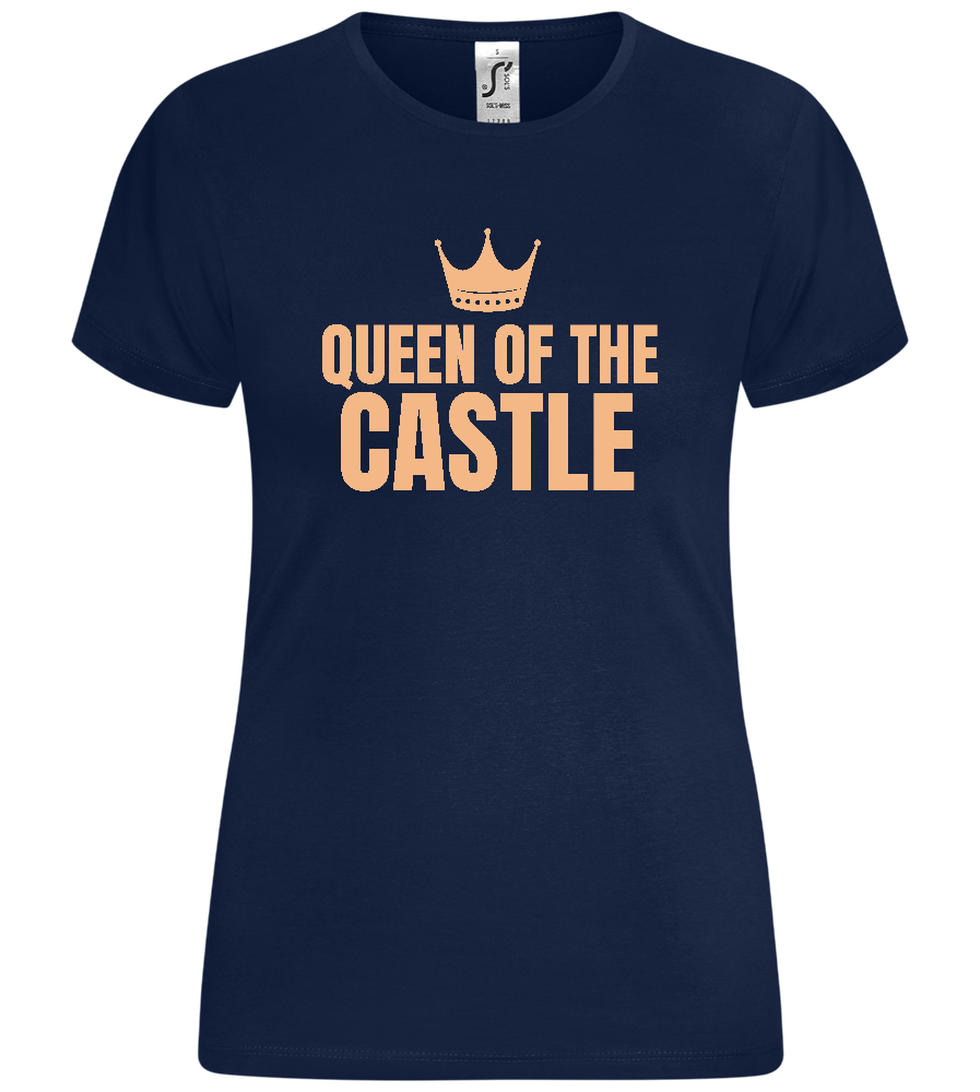 Queen of the Castle Crown Design - Comfort women's t-shirt_MARINE_front