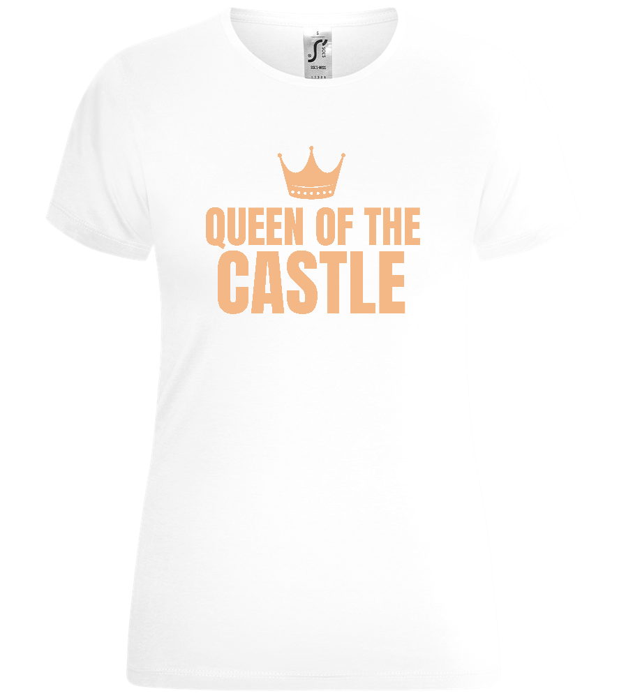 Queen of the Castle Crown Design - Comfort women's t-shirt_WHITE_front