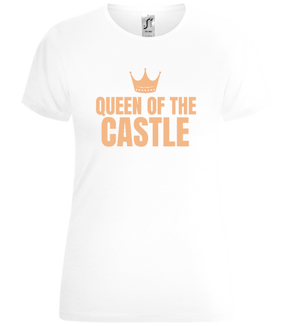 Queen of the Castle Crown Design - Comfort women's t-shirt_WHITE_front