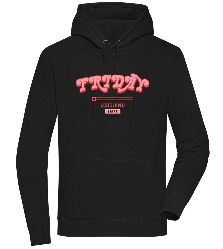 Friday Weekend Design - Premium unisex hoodie_BLACK_front