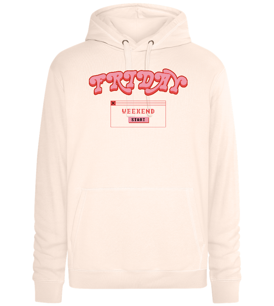 Friday Weekend Design - Premium unisex hoodie_LIGHT PEACH ROSE_front