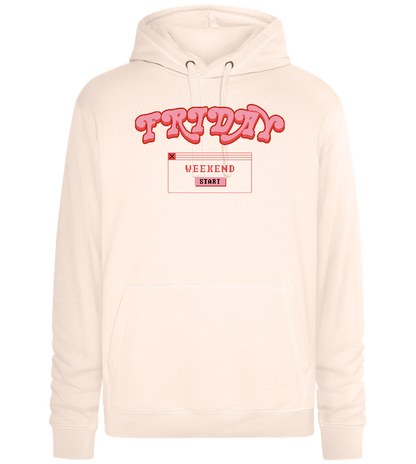 Friday Weekend Design - Premium unisex hoodie_LIGHT PEACH ROSE_front