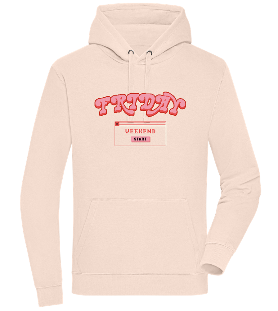 Friday Weekend Design - Premium unisex hoodie_LIGHT PEACH ROSE_front