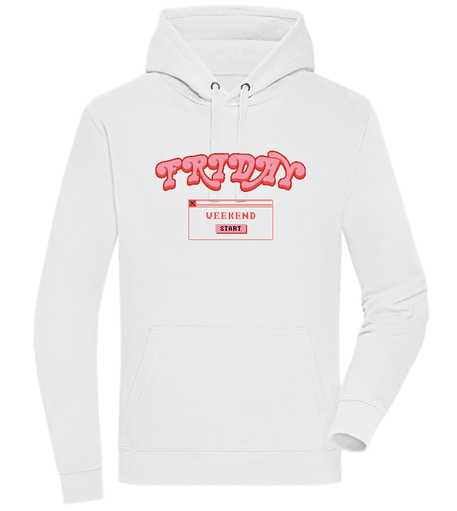 Friday Weekend Design - Premium unisex hoodie_WHITE_front