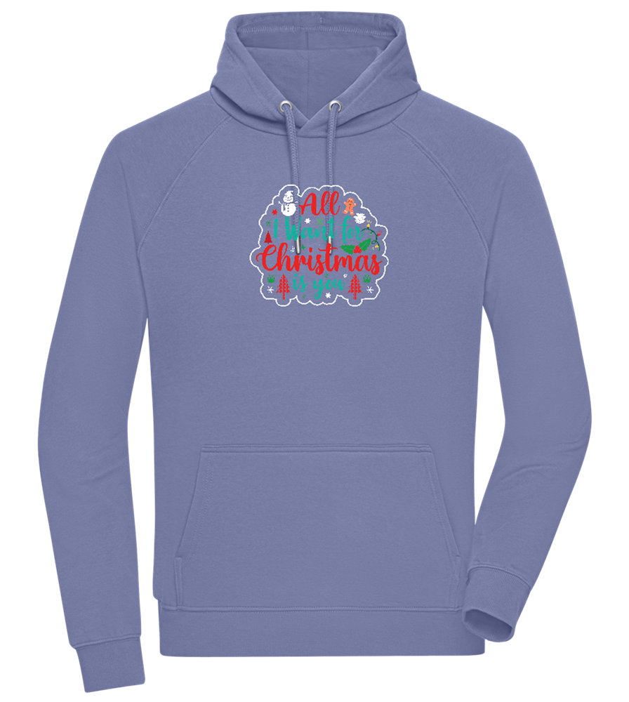 All I Want For Christmas Design - Comfort unisex hoodie_BLUE_front