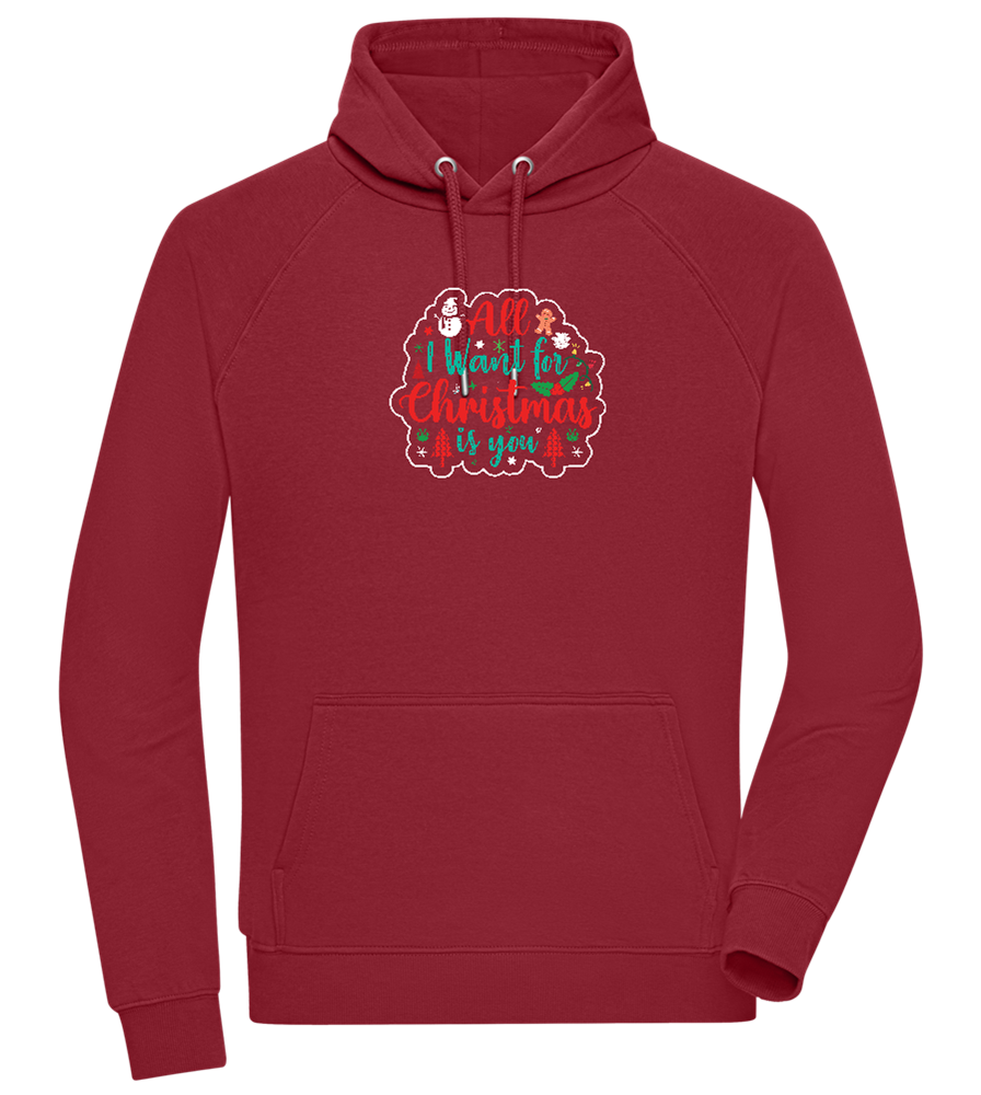 All I Want For Christmas Design - Comfort unisex hoodie_BORDEAUX_front