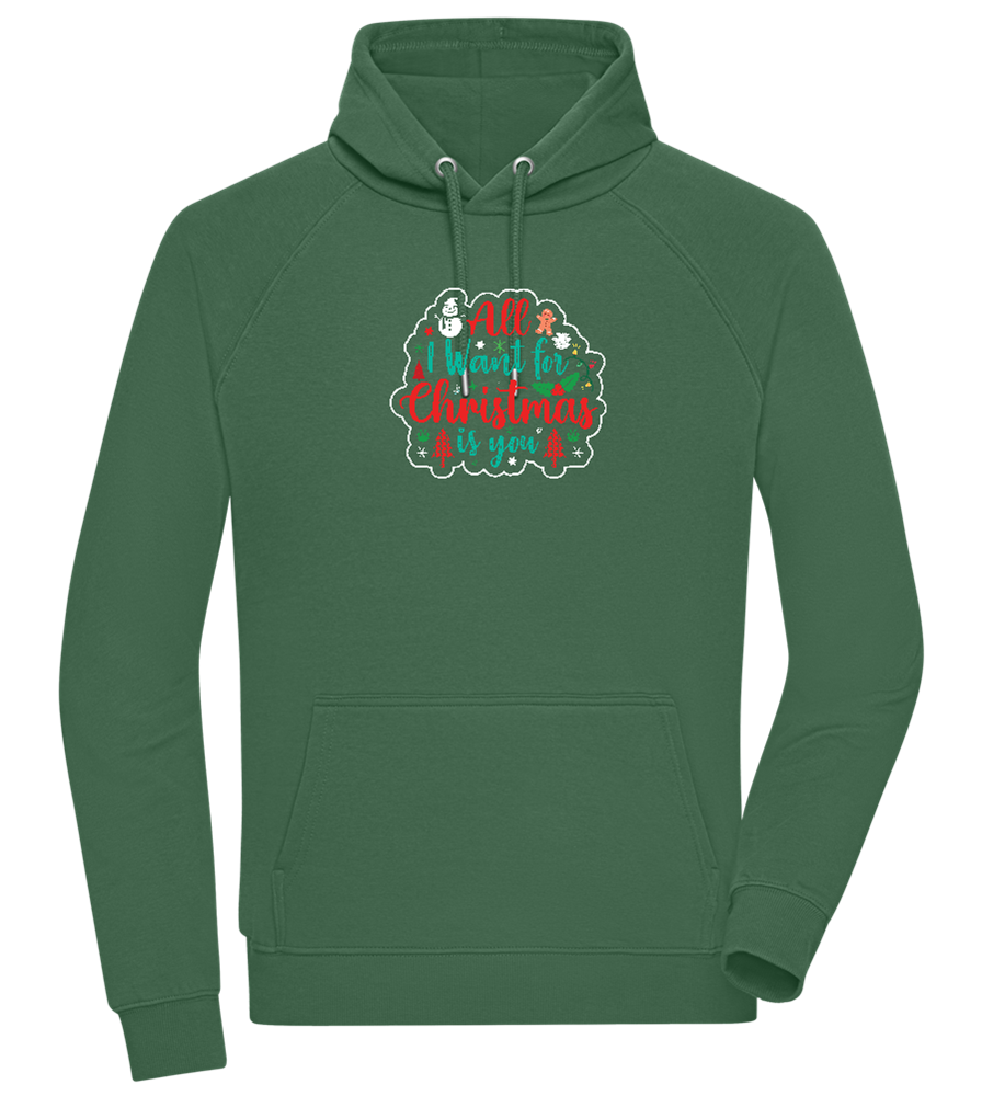 All I Want For Christmas Design - Comfort unisex hoodie_GREEN BOTTLE_front