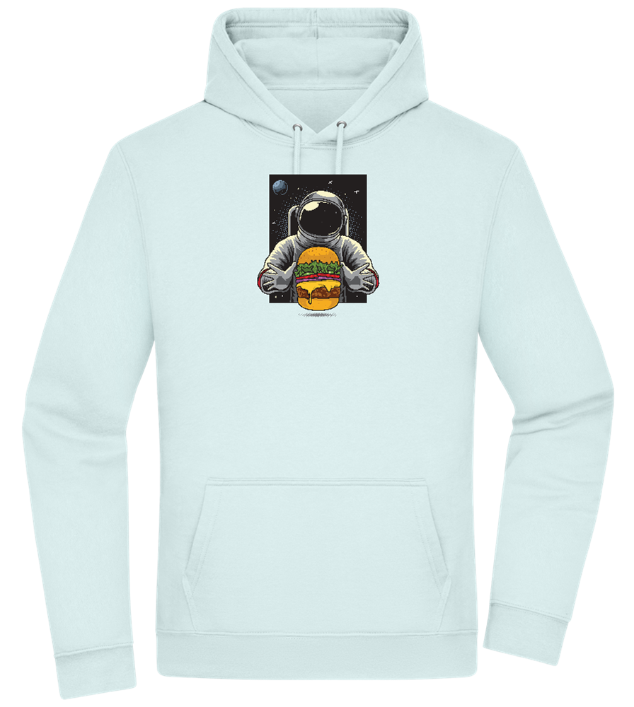 Spaceman Burger Design - Premium Essential Unisex Hoodie_ARCTIC BLUE_front