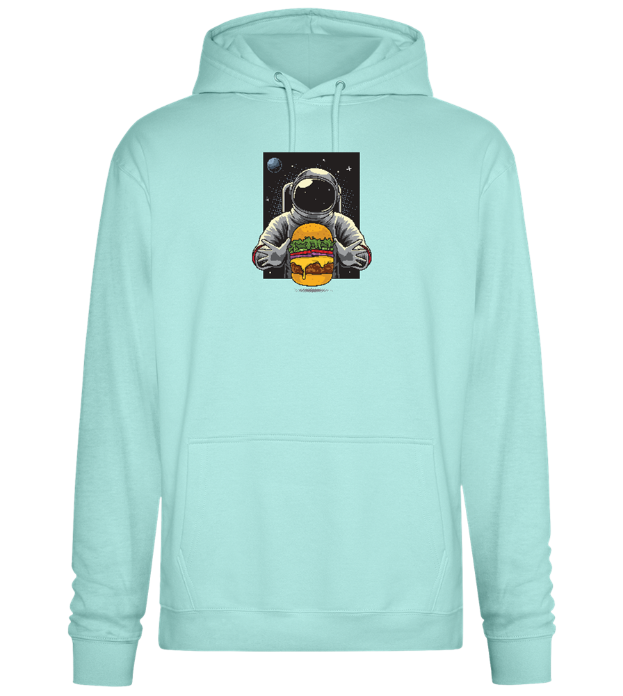 Spaceman Burger Design - Premium Essential Unisex Hoodie_ARCTIC BLUE_front