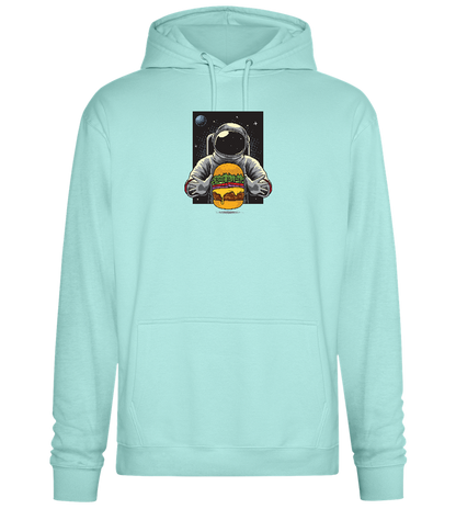 Spaceman Burger Design - Premium Essential Unisex Hoodie_ARCTIC BLUE_front