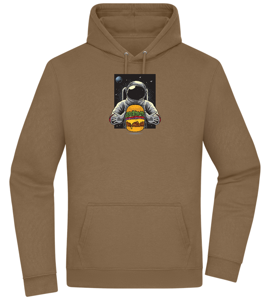 Spaceman Burger Design - Premium Essential Unisex Hoodie_ARMY_front