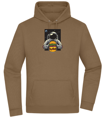 Spaceman Burger Design - Premium Essential Unisex Hoodie_ARMY_front