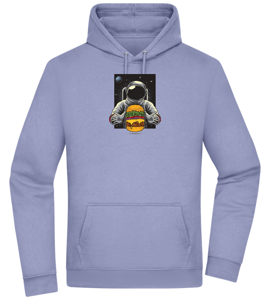 Spaceman Burger Design - Premium Essential Unisex Hoodie_BLUE_front