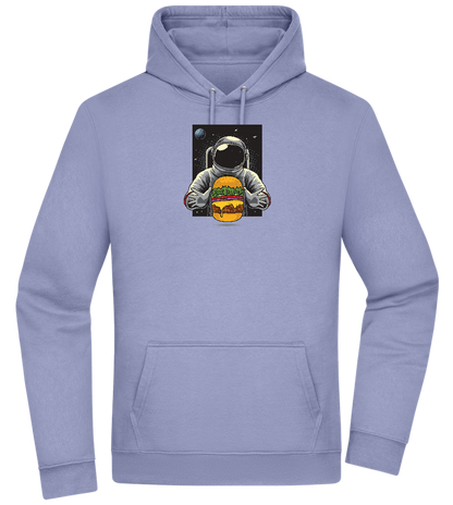 Spaceman Burger Design - Premium Essential Unisex Hoodie_BLUE_front