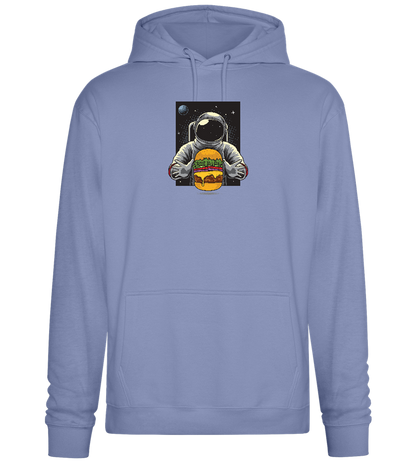 Spaceman Burger Design - Premium Essential Unisex Hoodie_BLUE_front