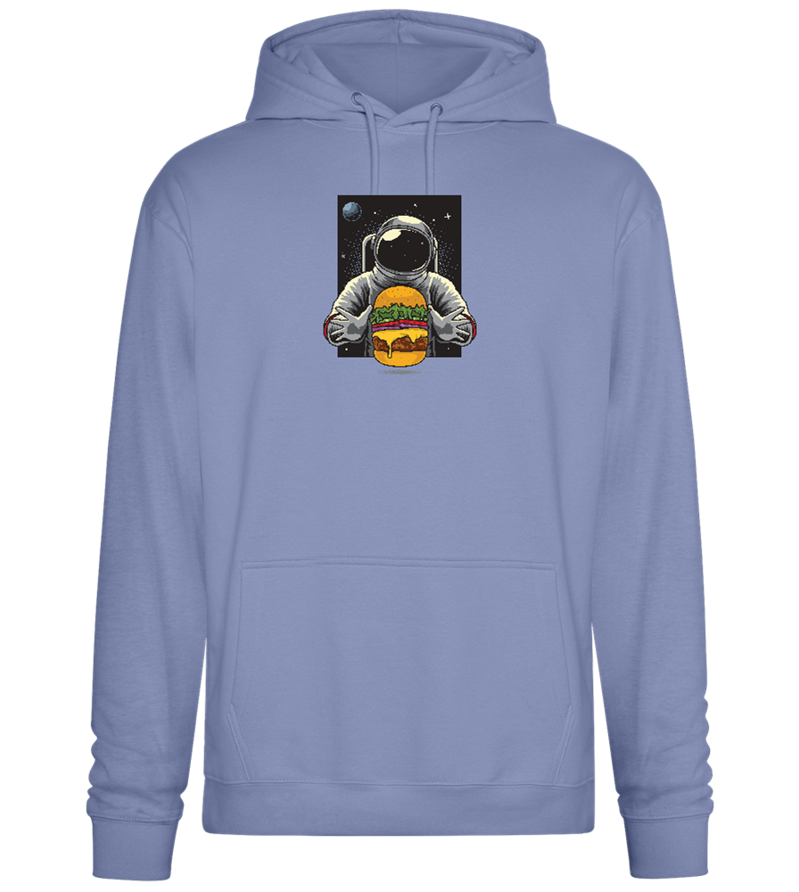 Spaceman Burger Design - Premium Essential Unisex Hoodie_BLUE_front