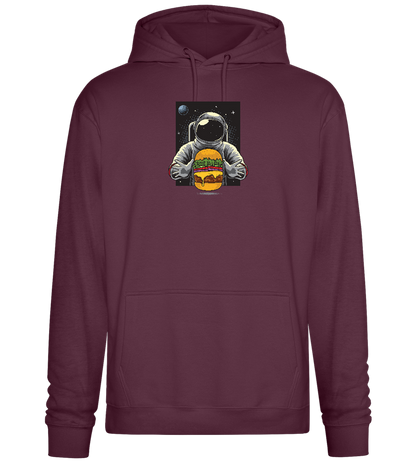 Spaceman Burger Design - Premium Essential Unisex Hoodie_BORDEAUX_front