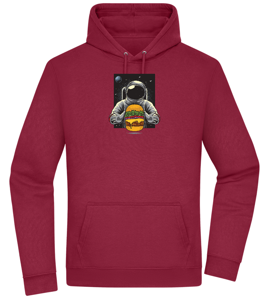 Spaceman Burger Design - Premium Essential Unisex Hoodie_BORDEAUX_front