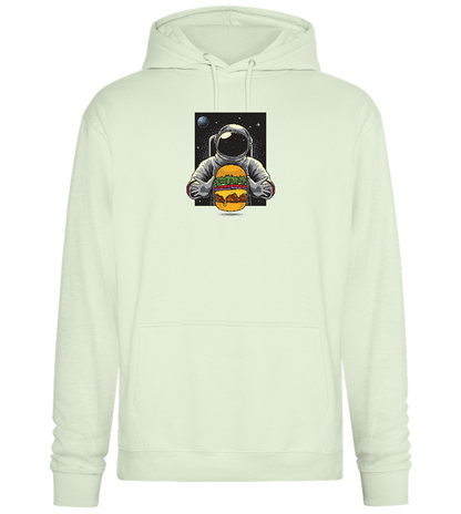 Spaceman Burger Design - Premium Essential Unisex Hoodie_CREAMY GREEN_front