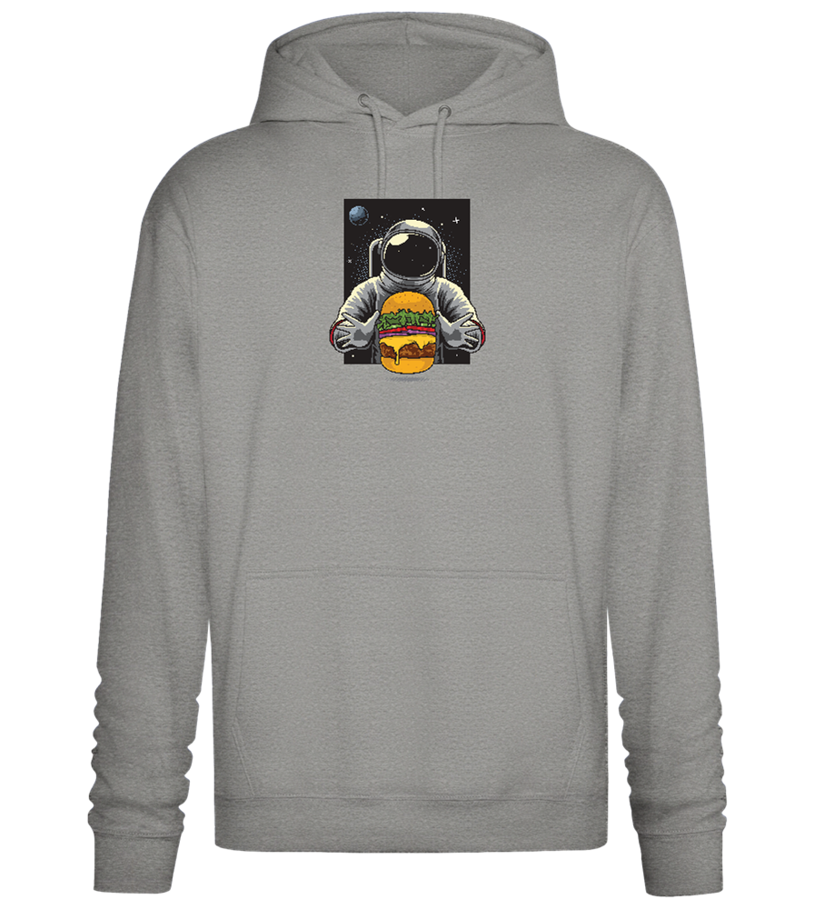 Spaceman Burger Design - Premium Essential Unisex Hoodie_ORION GREY II_front