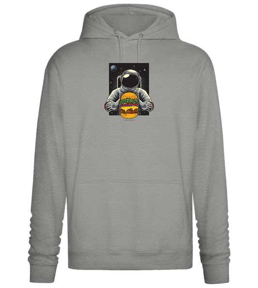 Spaceman Burger Design - Premium Essential Unisex Hoodie_ORION GREY II_front