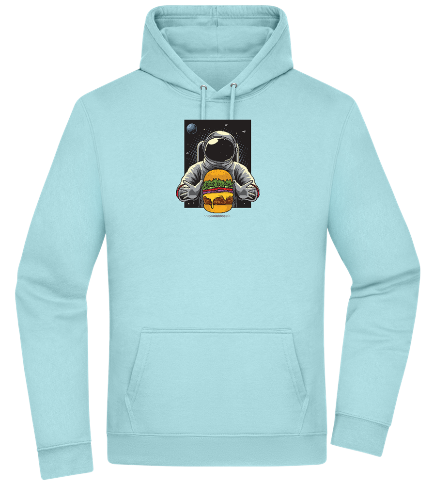 Spaceman Burger Design - Premium Essential Unisex Hoodie_POOL BLUE_front