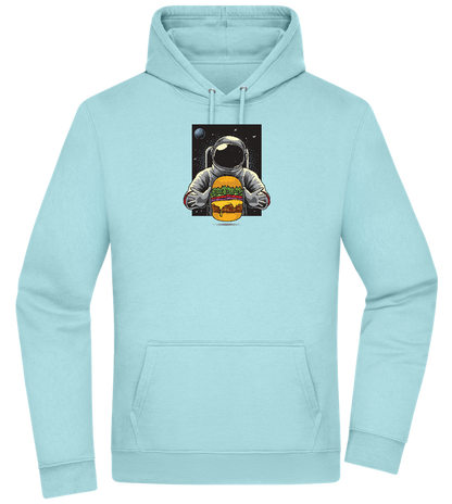 Spaceman Burger Design - Premium Essential Unisex Hoodie_POOL BLUE_front