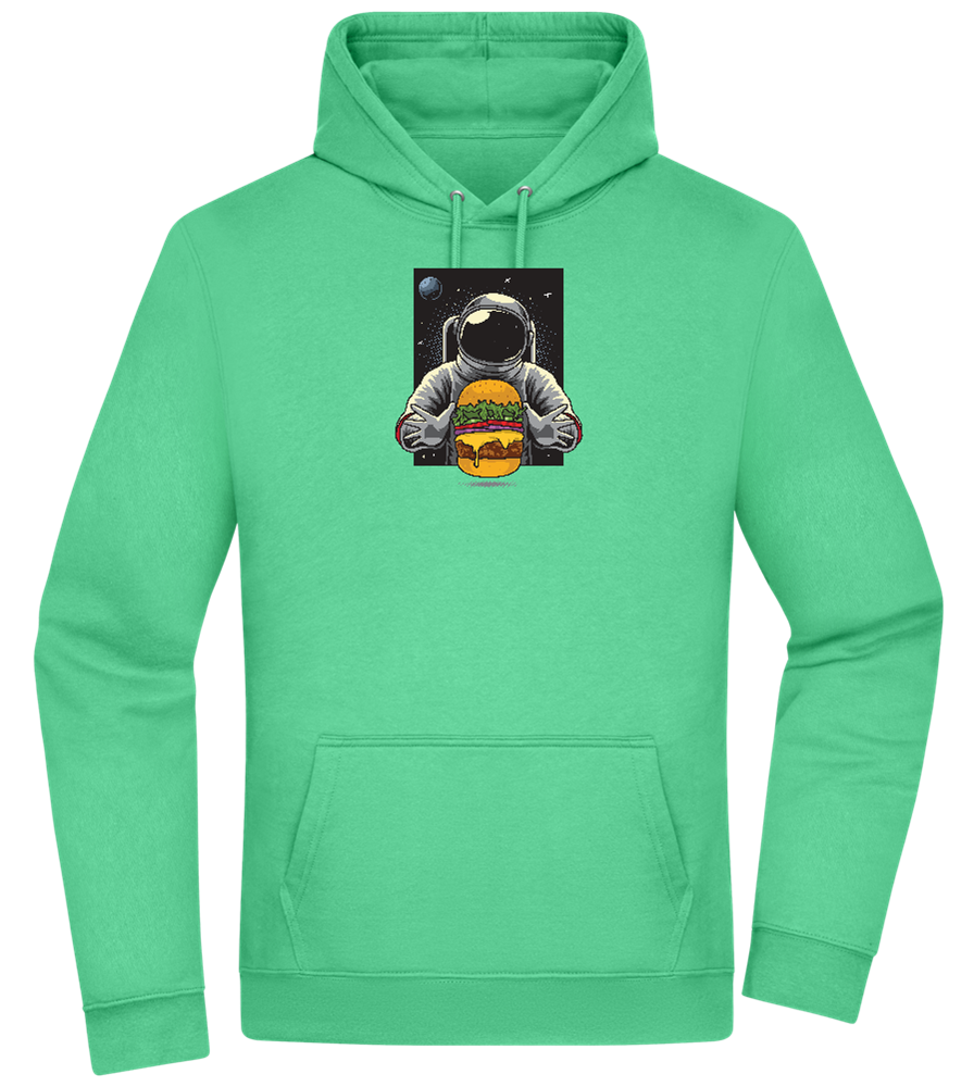 Spaceman Burger Design - Premium Essential Unisex Hoodie_SPRING GREEN_front